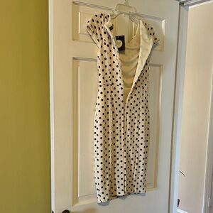 Eva Franco Polka Dot Mini Dress in Cream and Black